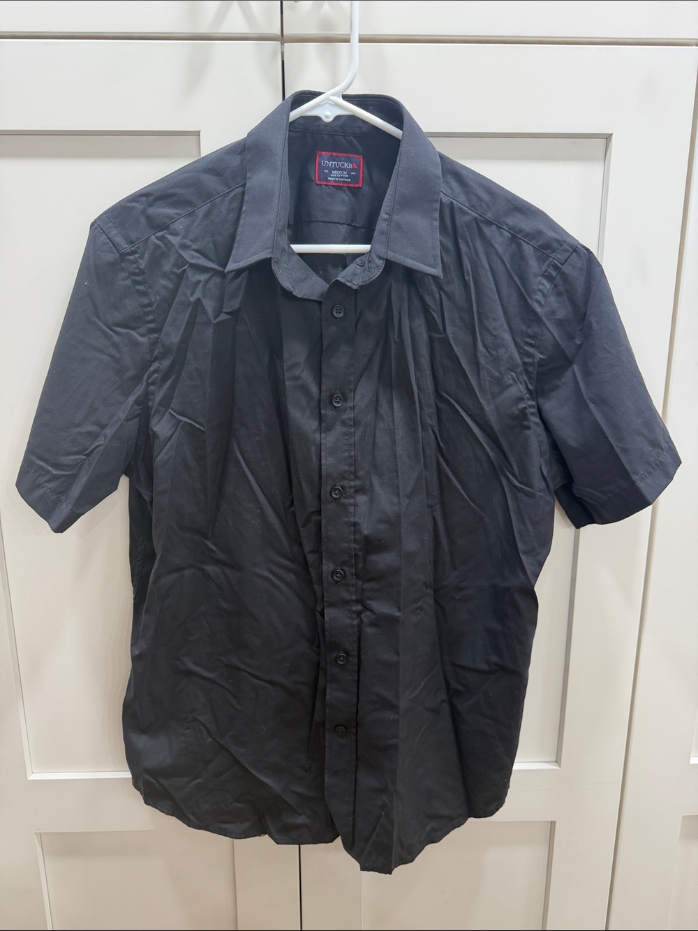 UNTUCKit Men's Short-Sleeve Button-Down Shirt - Black